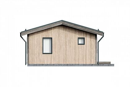 Проект каркасного дома &laquo;Сканди-01&raquo;, 31.4 м². Вид сзади
