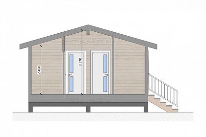 Проект каркасного дома &laquo;Сканди-04&raquo;, 65.8 м². Срез проекта