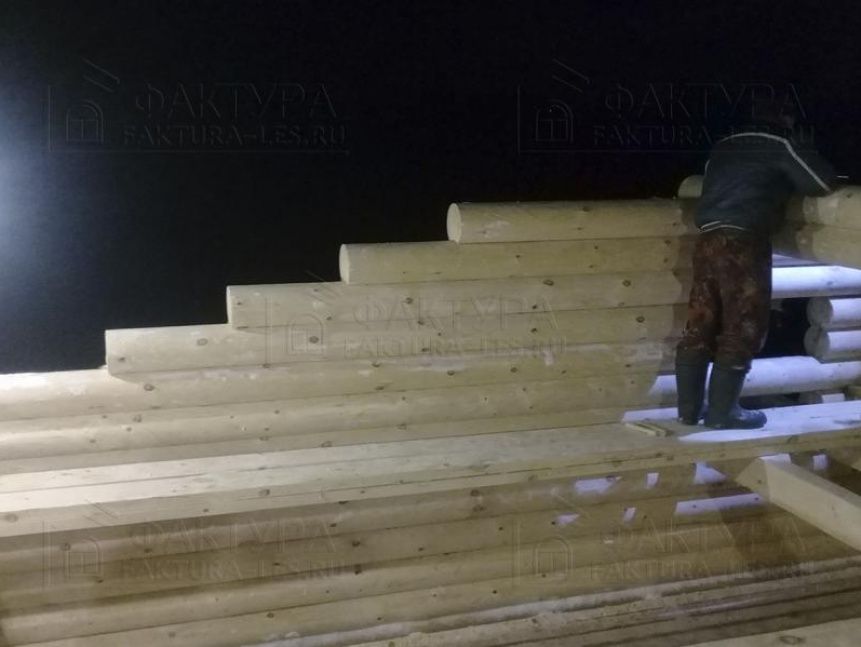 Возведение стен из бревна - проект Б-20 в Московской обл.