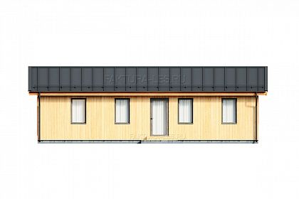 Проект каркасного дома &laquo;Сканди-07&raquo;, 87.2 м². Вид справа