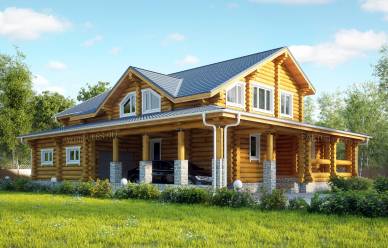 Проект дома из бревна Молодеево
