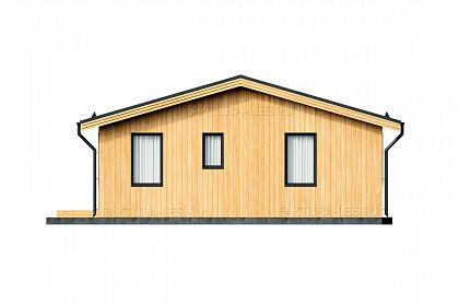 Проект каркасного дома &laquo;Сканди-06&raquo;, 81.4 м². Вид сзади