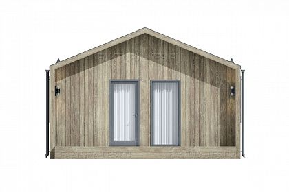 Проект каркасного дома &laquo;Барн-04&raquo;, 46.1 м². Вид сзади