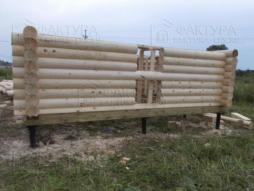 Возведение стен из бревна - дом в Ярославской обл.