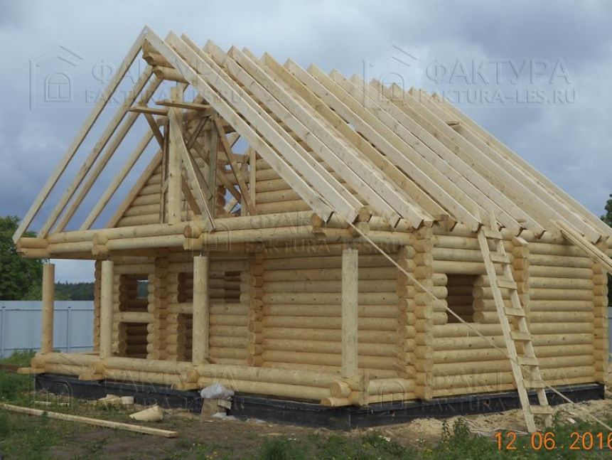 Проект бани из бревна под ключ в Московской обл. - Б-29