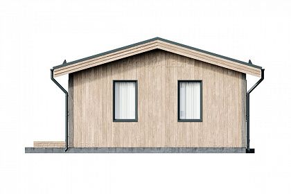 Проект каркасного дома &laquo;Сканди-02&raquo;, 49.4 м². Вид сзади