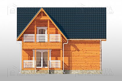 Проект дома из бруса «Саметь», 149 м². Вид сзади