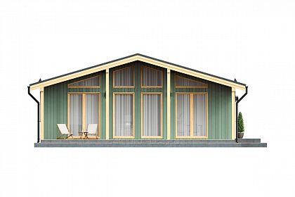 Проект каркасного дома &laquo;Сканди-12&raquo;, 125.8 м². Вид спереди