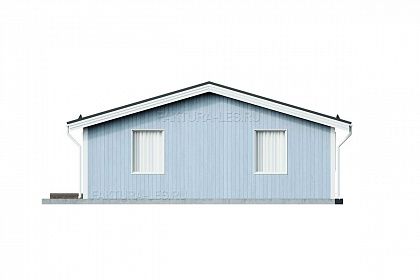 Проект каркасного дома &laquo;Сканди-10&raquo;, 100.8 м². Вид сзади