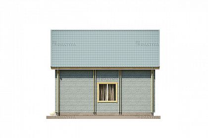 Проект дома из двойного бруса «Вележ», 110 м². Вид справа