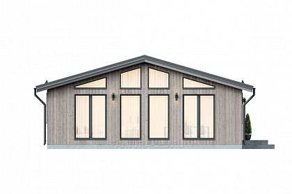Проект каркасного дома &laquo;Сканди-11&raquo;, 98.7 м². Вид спереди