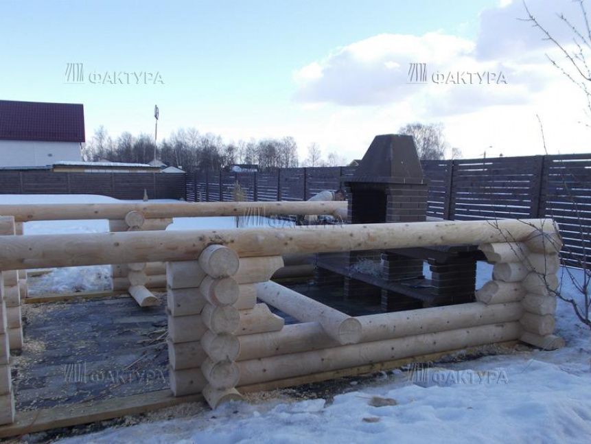 Строительство беседки из бревна - Чеховский р-н