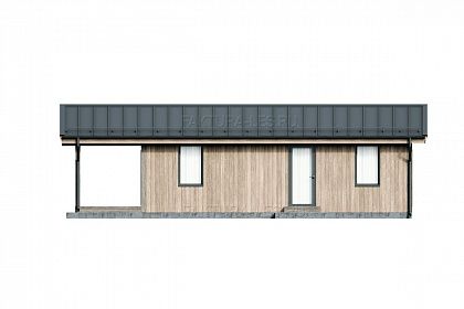 Проект каркасного дома &laquo;Сканди-04&raquo;, 65.8 м². Вид справа