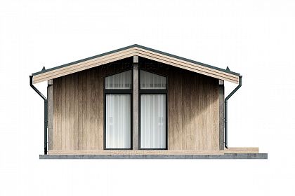 Проект каркасного дома &laquo;Сканди-02&raquo;, 49.4 м². Вид спереди