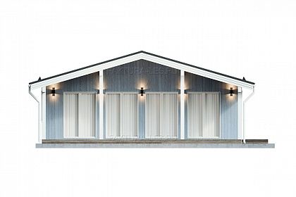 Проект каркасного дома &laquo;Сканди-10&raquo;, 100.8 м². Вид спереди