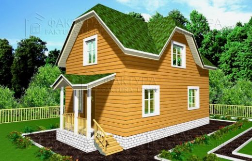 Проект дома из бруса «Сотка» 101 м²