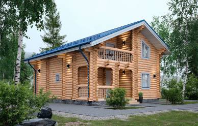Проект дома из бревна Малые Жары