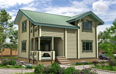 Проект дома из бревна Руболдино