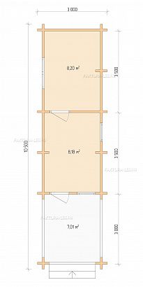  «ДСВ 3x7,5», 23.4 м². Планировка 1 этаж