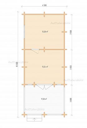  «ДСВ 4,5x7,5», 37.9 м². Планировка 1 этаж