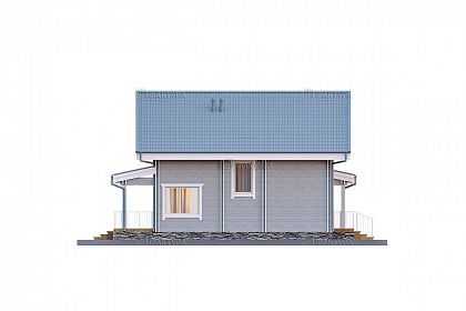 Проект дома из двойного бруса «Северное сияние», 158 м². Вид справа