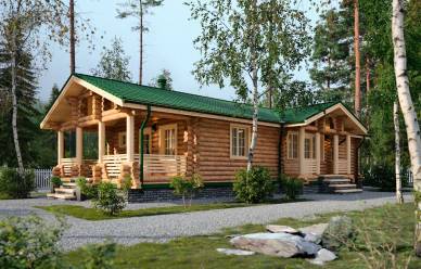 Проект дома из бревна Поповка