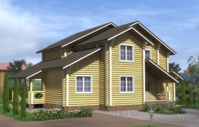 Проект дома из бревна Ребровка