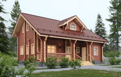Проект дома из бревна Терехово