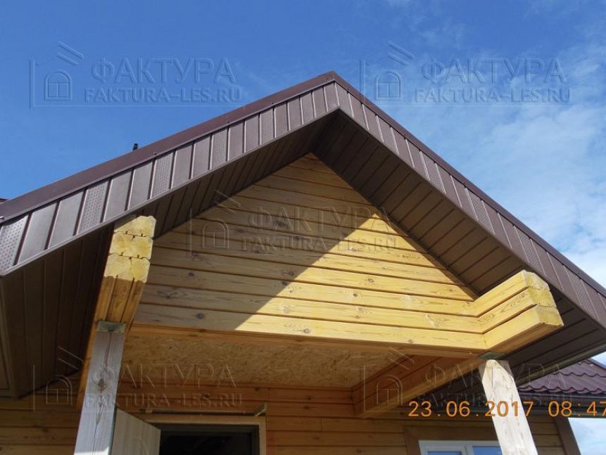 Металлочерепица - дом из бруса по проекту Емеля в Московской обл.