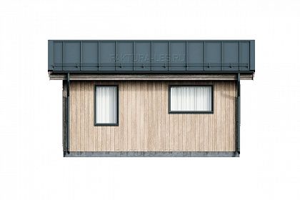 Проект каркасного дома &laquo;Сканди-01&raquo;, 31.4 м². Вид справа