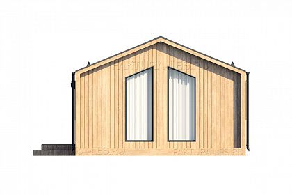 Проект каркасного дома &laquo;Барн-05&raquo;, 42.6 м². Вид сзади